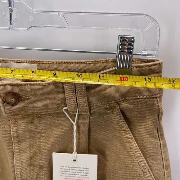Sezane Pantalon Manu Jeans Cuffed Pants Beige Tan Womens Size 36 NWT - Picture 13 of 13